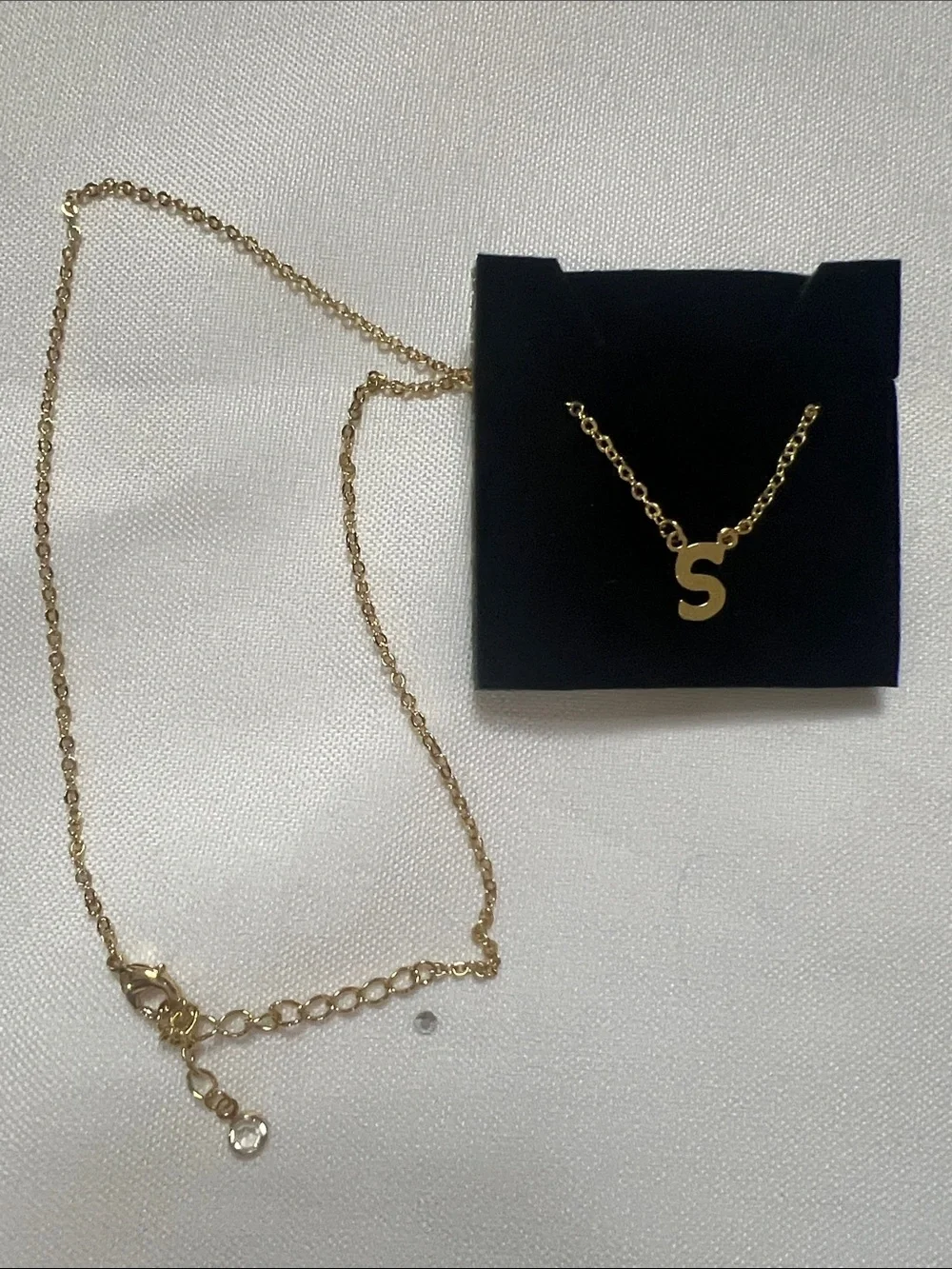 PoXtex Gold Tone Layered Initial “S” Necklace Set New in Box